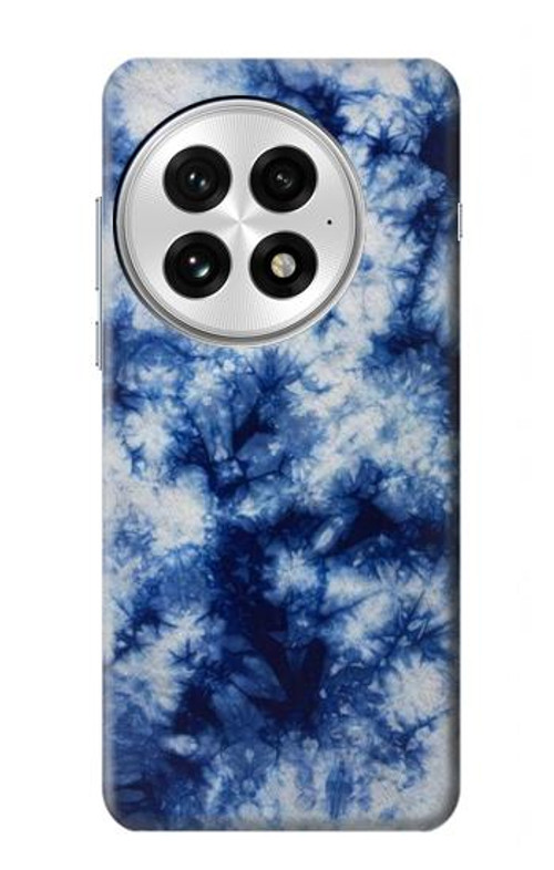 S3439 Fabric Indigo Tie Dye Case Cover Custodia per OnePlus 13