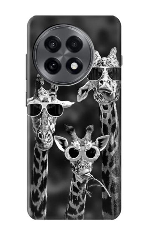 S2327 Giraffes With Sunglasses Case Cover Custodia per OnePlus 13R