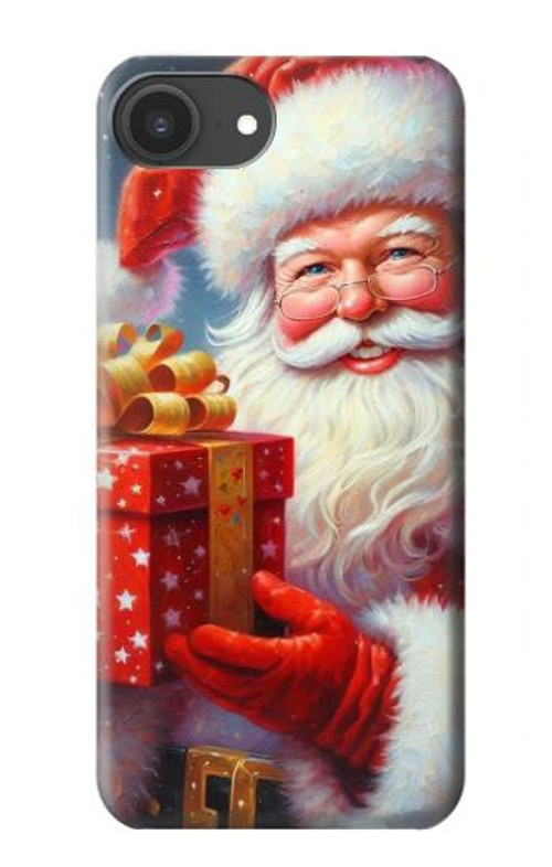 S4029 Xmas Smiling Santa Claus Gift Box Case Cover Custodia per iPhone 16e