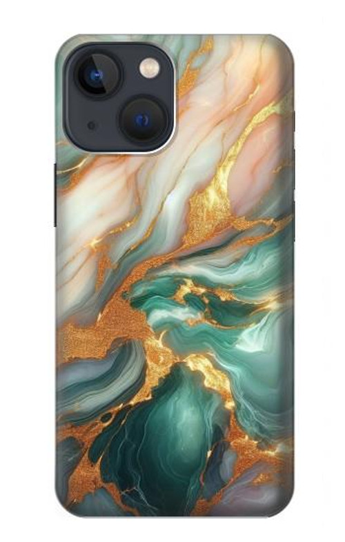 S3993 Green Marble Gold Veins Case Cover Custodia per iPhone 13 mini
