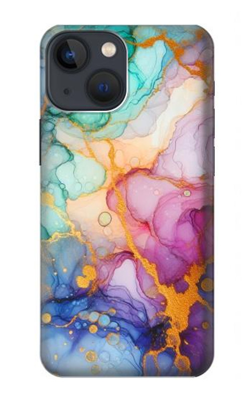 S4001 Multicolored Abstract Lilac Emerald Case Cover Custodia per iPhone 13 mini