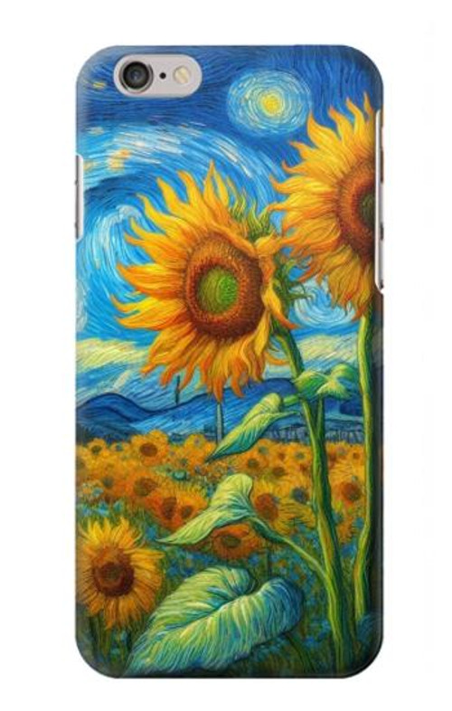 S4019 Sunflower Van Gogh Style Case Cover Custodia per iPhone 6 6S