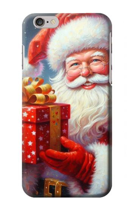S4029 Xmas Smiling Santa Claus Gift Box Case Cover Custodia per iPhone 6 6S