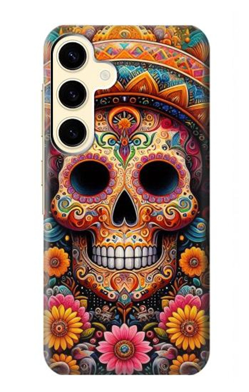S3999 Mexican Skull Painting Case Cover Custodia per Samsung Galaxy S24