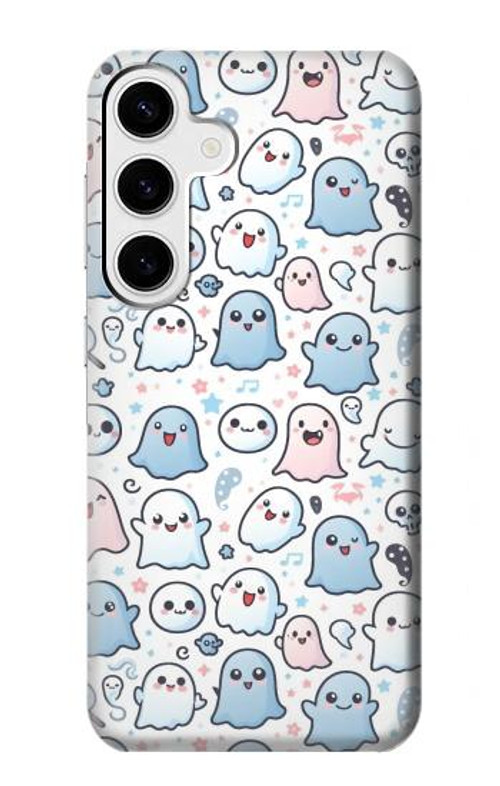 S4013 Seamless Cute Ghost Pattern Case Cover Custodia per Samsung Galaxy S24 Plus