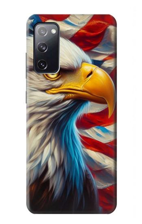 S3967 Bald Eagle American Flag Case Cover Custodia per Samsung Galaxy S20 FE