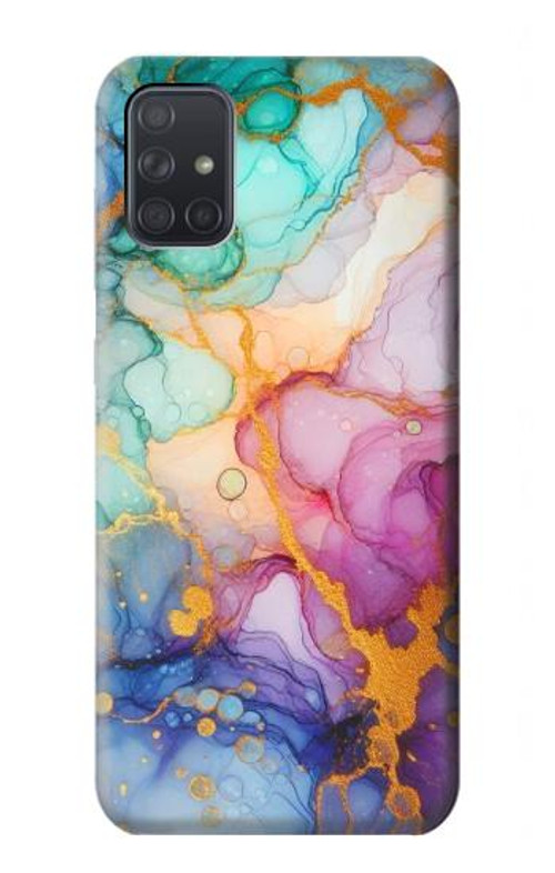 S4001 Multicolored Abstract Lilac Emerald Case Cover Custodia per Samsung Galaxy A71 5G
