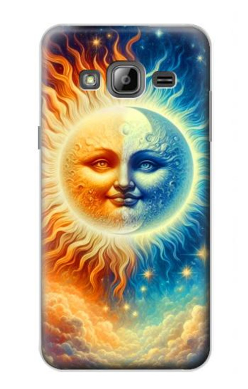 S3966 Artistic Sun Moon Case Cover Custodia per Samsung Galaxy J3 (2016)