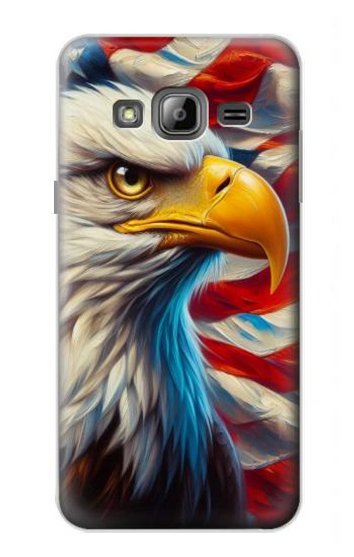 S3967 Bald Eagle American Flag Case Cover Custodia per Samsung Galaxy J3 (2016)
