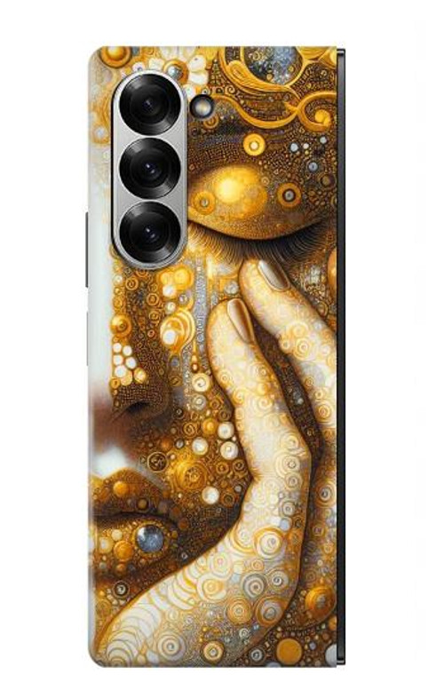 S4026 Women Crying Golden Tear Case Cover Custodia per Samsung Galaxy Z Fold 6