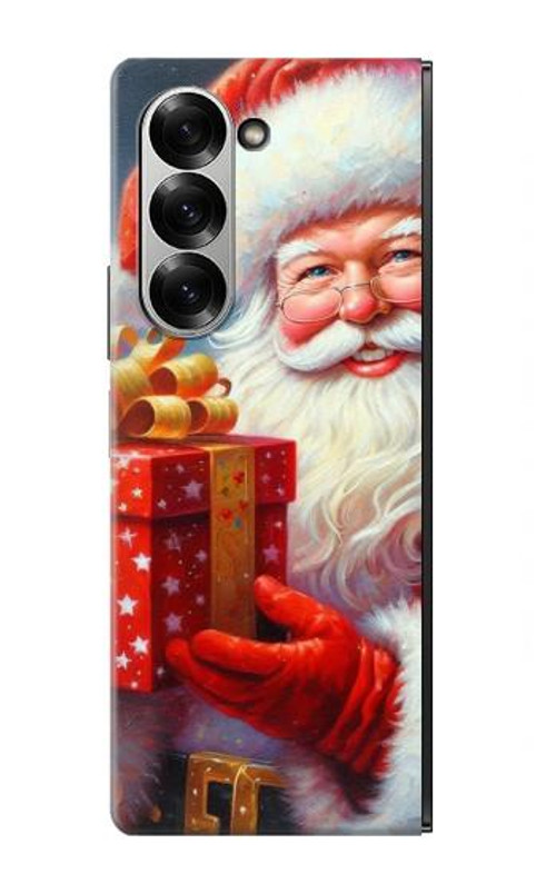S4029 Xmas Smiling Santa Claus Gift Box Case Cover Custodia per Samsung Galaxy Z Fold 6