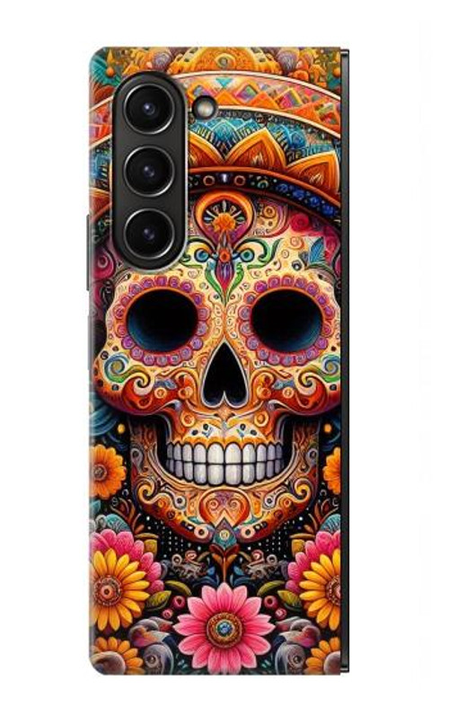 S3999 Mexican Skull Painting Case Cover Custodia per Samsung Galaxy Z Fold 5
