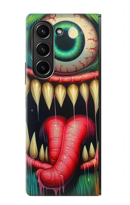 S4000 Monster Graffiti Wall Art Case Cover Custodia per Samsung Galaxy Z Fold 5