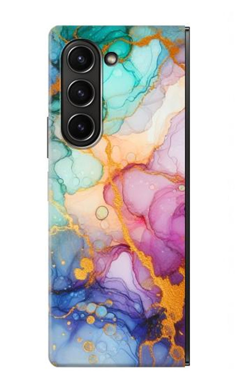 S4001 Multicolored Abstract Lilac Emerald Case Cover Custodia per Samsung Galaxy Z Fold 5
