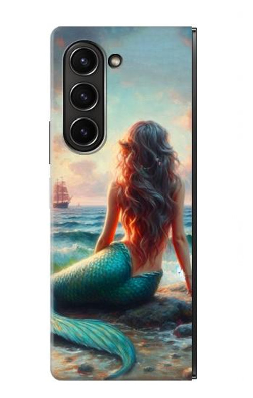 S4006 Oil Painting Mermaid Case Cover Custodia per Samsung Galaxy Z Fold 5