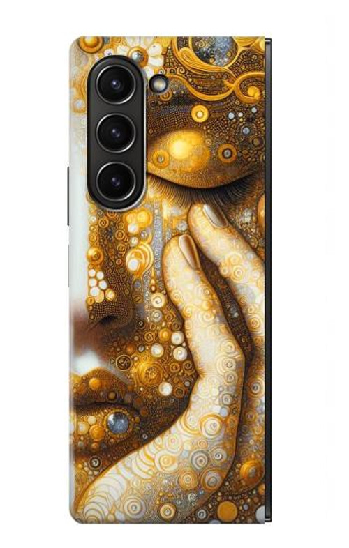 S4026 Women Crying Golden Tear Case Cover Custodia per Samsung Galaxy Z Fold 5