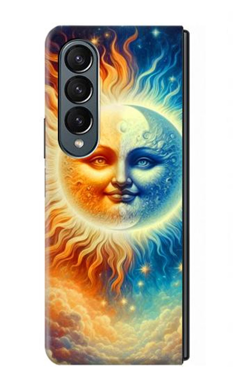 S3966 Artistic Sun Moon Case Cover Custodia per Samsung Galaxy Z Fold 4