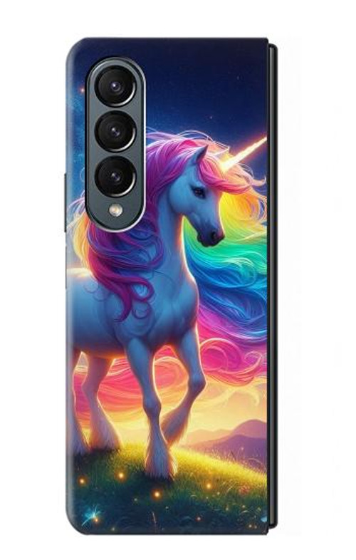 S3977 Colorful Unicorn Case Cover Custodia per Samsung Galaxy Z Fold 4