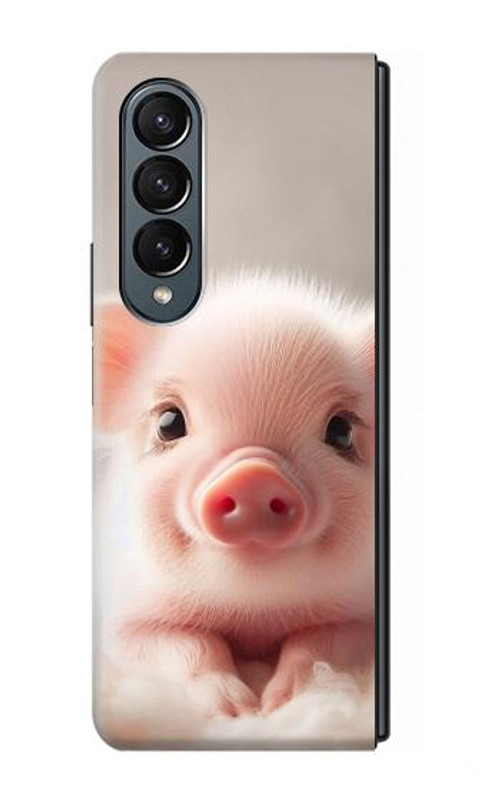 S3979 Cute Baby Pig Case Cover Custodia per Samsung Galaxy Z Fold 4