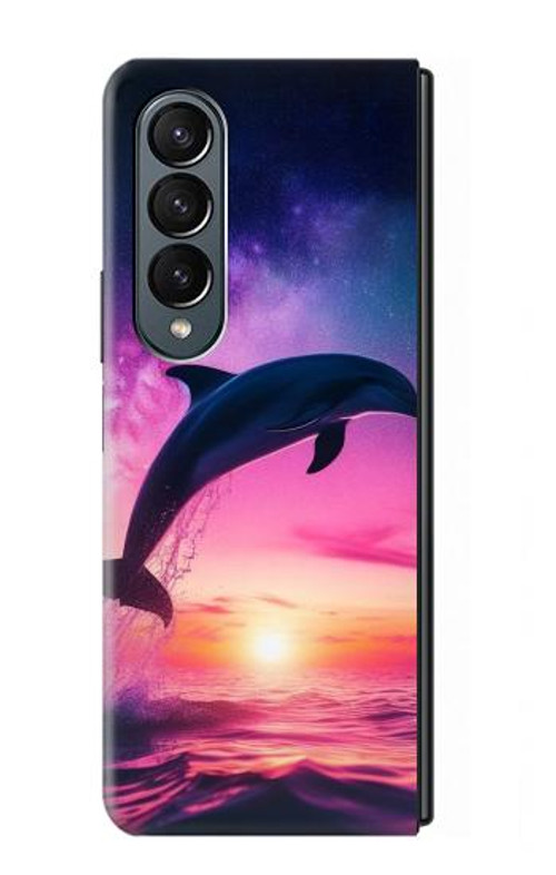S3980 Dolphin Sunset Milky Way Case Cover Custodia per Samsung Galaxy Z Fold 4