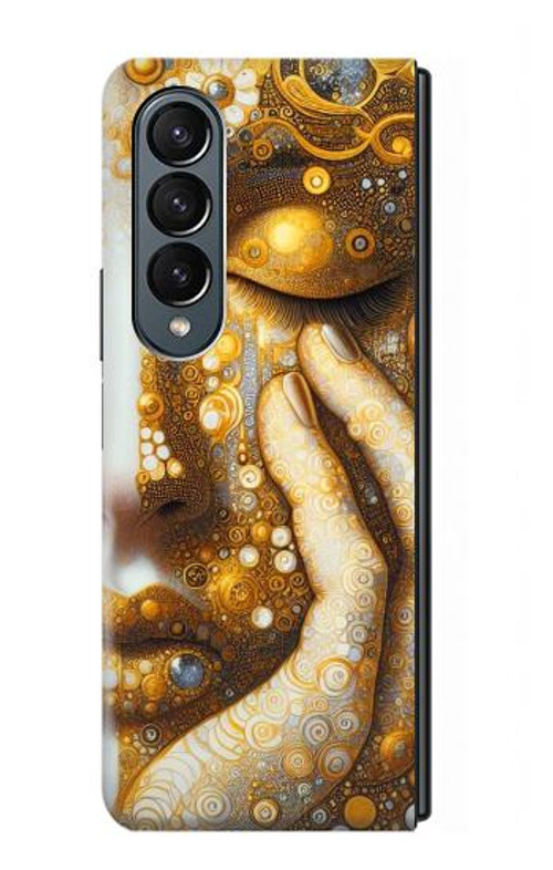 S4026 Women Crying Golden Tear Case Cover Custodia per Samsung Galaxy Z Fold 4
