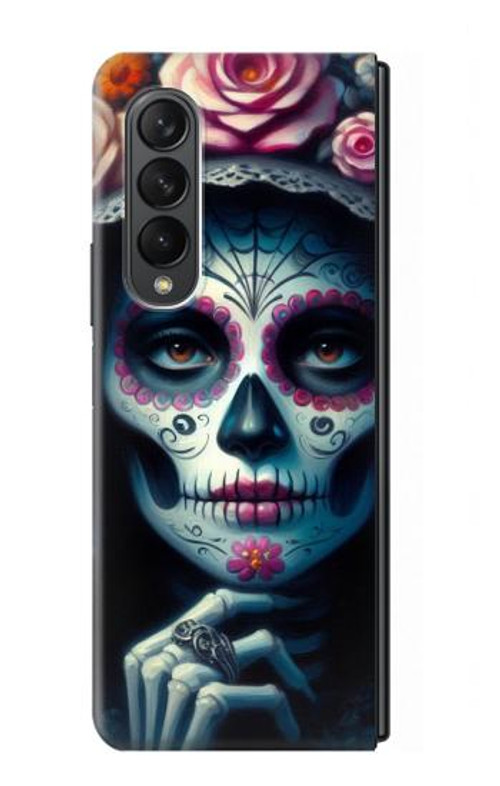 S3990 Girl Skull Steam Punk Gothic Case Cover Custodia per Samsung Galaxy Z Fold 3 5G