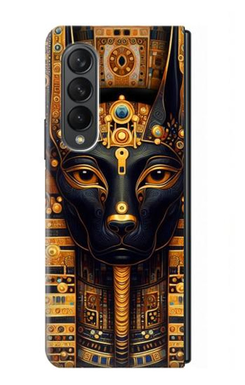 S3992 Gold Black Anubis Case Cover Custodia per Samsung Galaxy Z Fold 3 5G