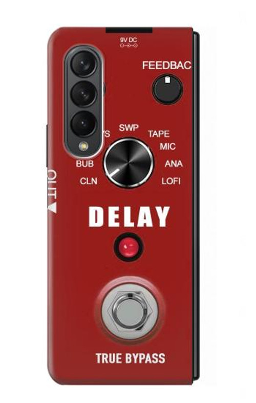 S4011 Red Guitar Analog Delay Graphic Case Cover Custodia per Samsung Galaxy Z Fold 3 5G