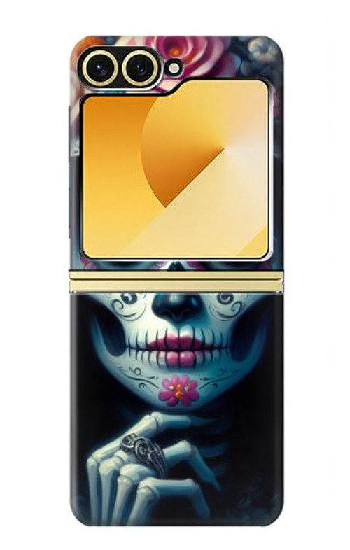 S3990 Girl Skull Steam Punk Gothic Case Cover Custodia per Samsung Galaxy Z Flip 6
