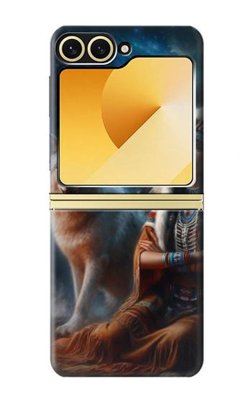 S3995 Grim Wolf Indian Girl Case Cover Custodia per Samsung Galaxy Z Flip 6