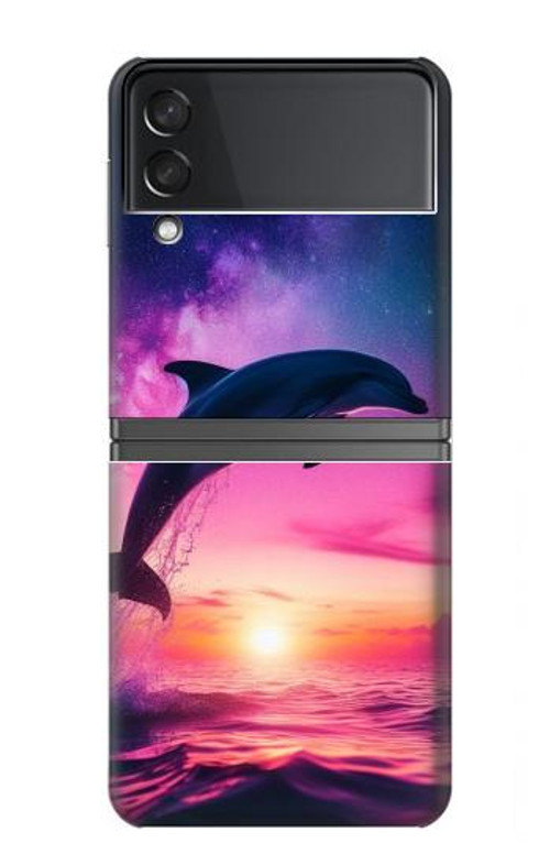 S3980 Dolphin Sunset Milky Way Case Cover Custodia per Samsung Galaxy Z Flip 4