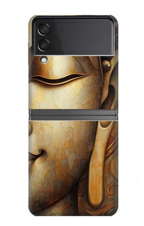 S4022 Vintage Buddha Face Golden Style Case Cover Custodia per Samsung Galaxy Z Flip 4