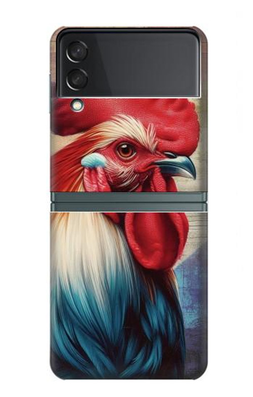 S3987 French Rooster Case Cover Custodia per Samsung Galaxy Z Flip 3 5G