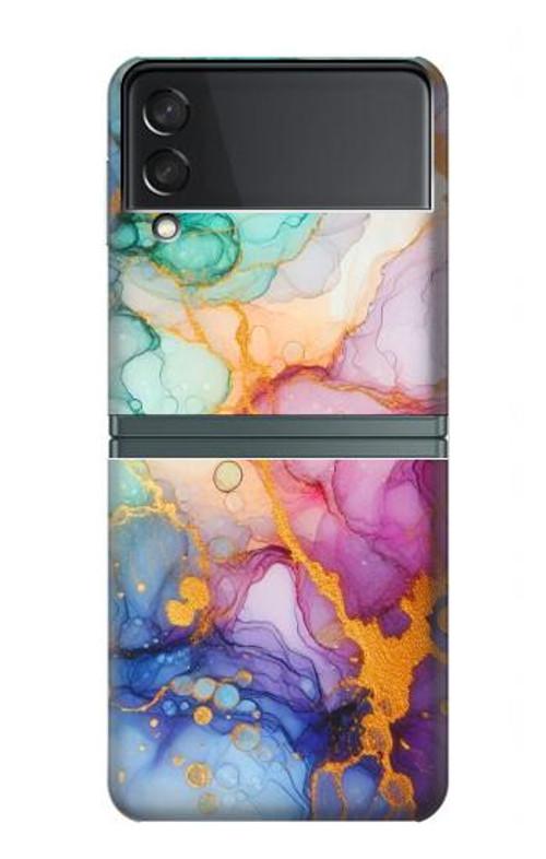 S4001 Multicolored Abstract Lilac Emerald Case Cover Custodia per Samsung Galaxy Z Flip 3 5G