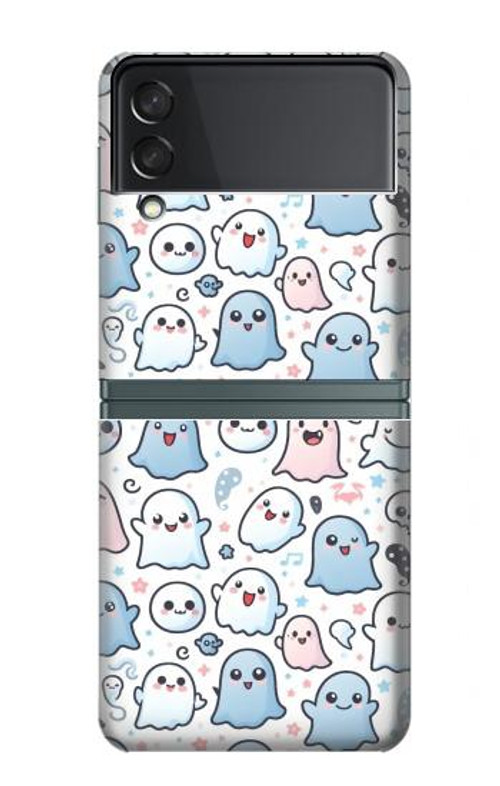 S4013 Seamless Cute Ghost Pattern Case Cover Custodia per Samsung Galaxy Z Flip 3 5G