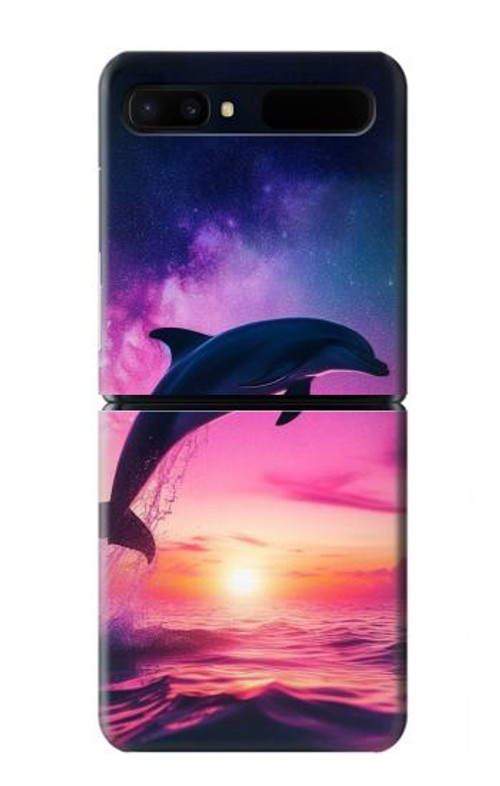 S3980 Dolphin Sunset Milky Way Case Cover Custodia per Samsung Galaxy Z Flip 5G