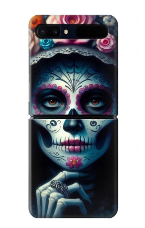 S3990 Girl Skull Steam Punk Gothic Case Cover Custodia per Samsung Galaxy Z Flip 5G