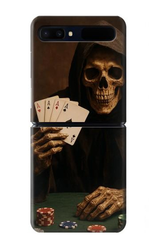 S3994 Grim Reaper Poker Win Case Cover Custodia per Samsung Galaxy Z Flip 5G