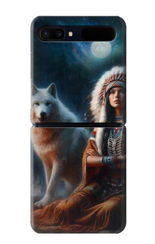 S3995 Grim Wolf Indian Girl Case Cover Custodia per Samsung Galaxy Z Flip 5G
