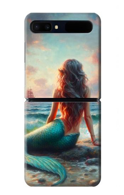 S4006 Oil Painting Mermaid Case Cover Custodia per Samsung Galaxy Z Flip 5G