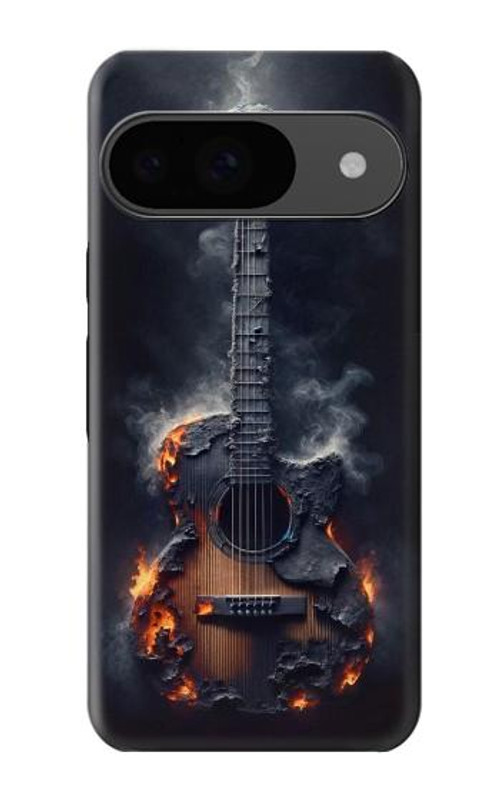 S3972 Burned Acoustic Guitar Graphic Case Cover Custodia per Google Pixel 9