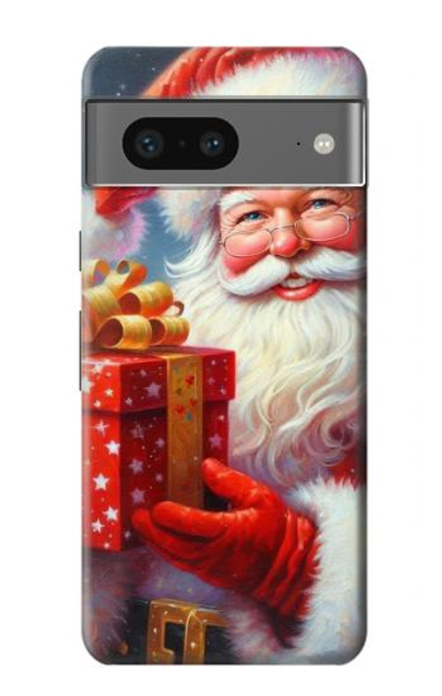 S4029 Xmas Smiling Santa Claus Gift Box Case Cover Custodia per Google Pixel 7
