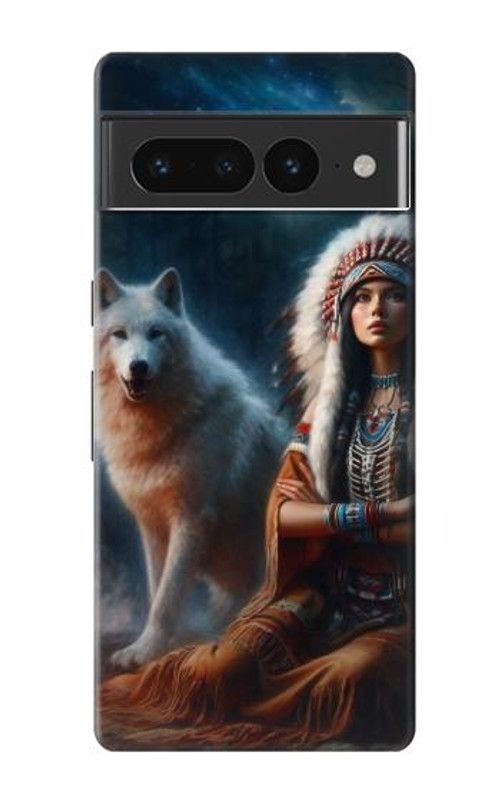 S3995 Grim Wolf Indian Girl Case Cover Custodia per Google Pixel 7 Pro