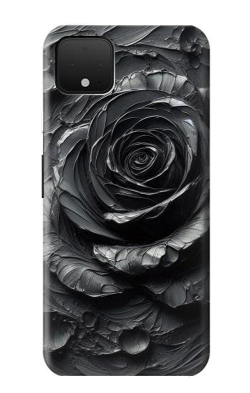 S3969 Black Rose Hard Brush Stroke Case Cover Custodia per Google Pixel 4
