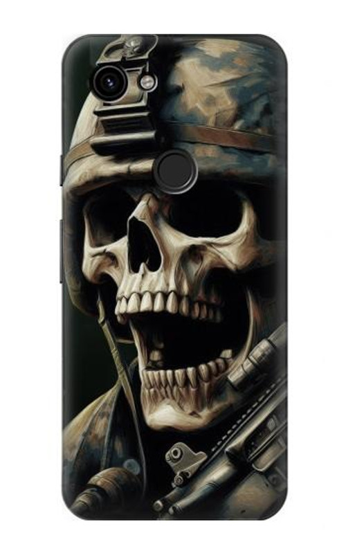 S4017 Skull Soldier Case Cover Custodia per Google Pixel 3a