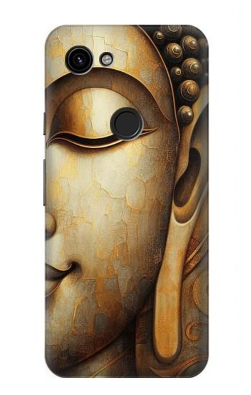S4022 Vintage Buddha Face Golden Style Case Cover Custodia per Google Pixel 3a