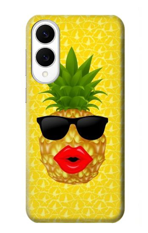 S2443 Funny Pineapple Sunglasses Kiss Case Cover Custodia per Samsung Galaxy S25 Edge