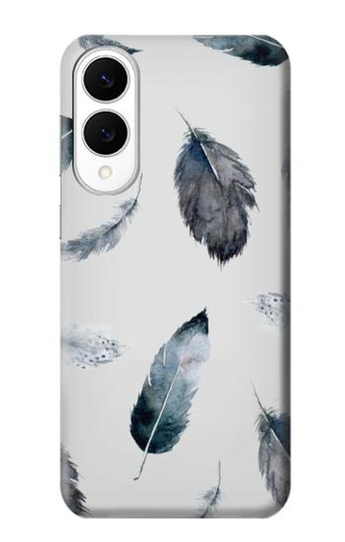 S3085 Feather Paint Pattern Case Cover Custodia per Samsung Galaxy S25 Edge