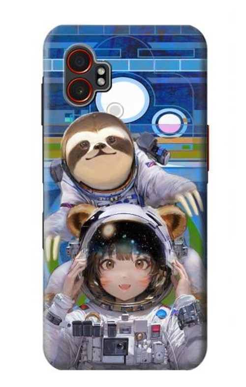 S3915 Raccoon Girl Baby Sloth Astronaut Suit Case Cover Custodia per Samsung Galaxy XCover7 Pro