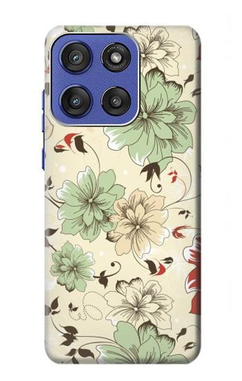 S2179 Flower Floral Vintage Art Pattern Case Cover Custodia per Motorola Moto G Stylus 5G (2025), Edge 60 Stylus